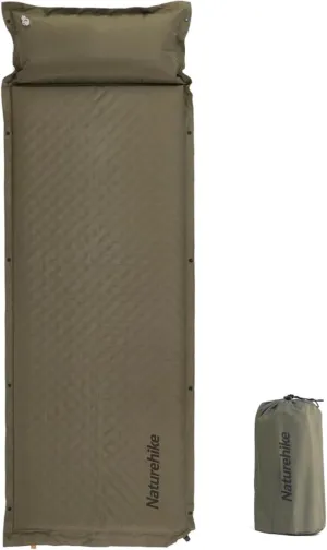 Self Inflating Sleeping Pad for Camping, Durable Camping Mattress Connectable with Multiple, Lightweight Sleeping Mats for Backpacking, Tent, Hammock, Hiking, Adult Single, Green