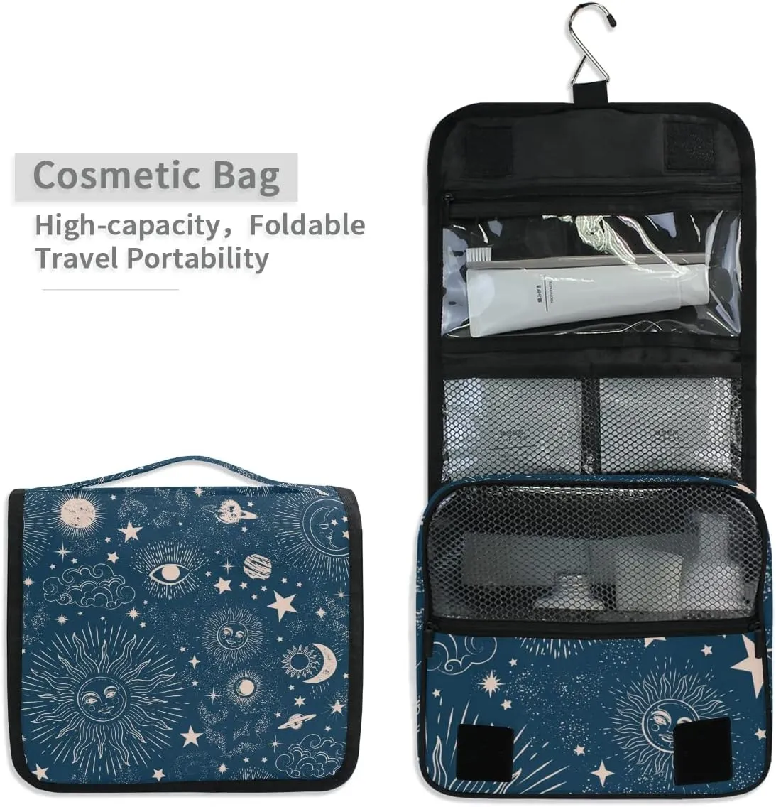 senya Hanging Travel Toiletry Bag Kit Makeup Case Cosmetics Organizer for Men Women