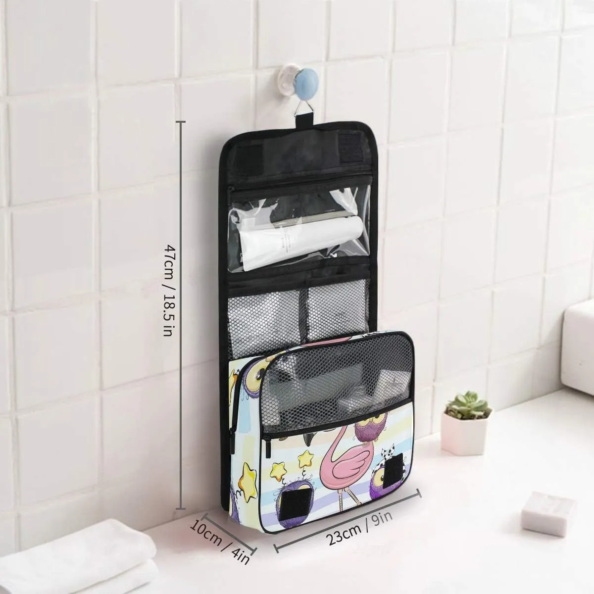 senya Hanging Travel Toiletry Bag Kit Makeup Case Cosmetics Organizer for Men Women