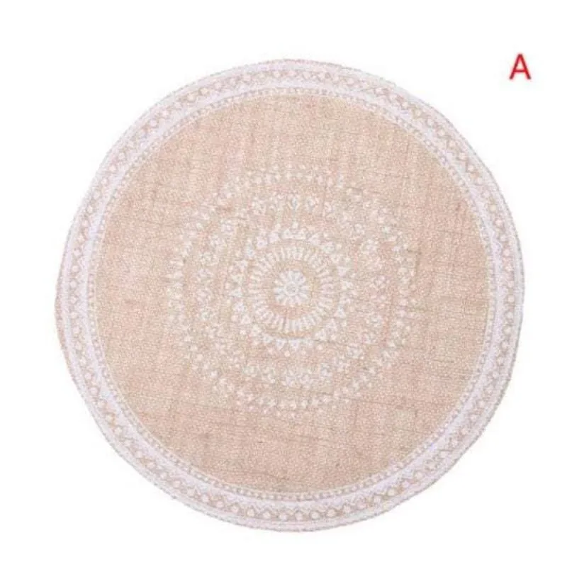 Set of 2 Burlap Nordic Tassel Placemats