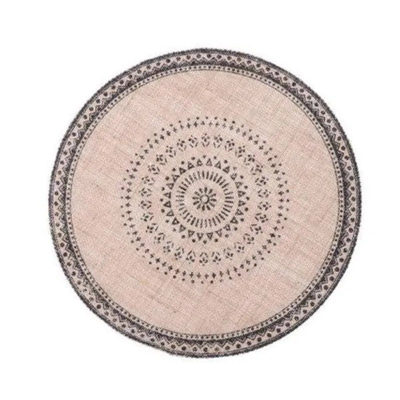 Set of 2 Burlap Nordic Tassel Placemats