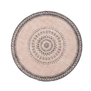 Set of 2 Burlap Nordic Tassel Placemats