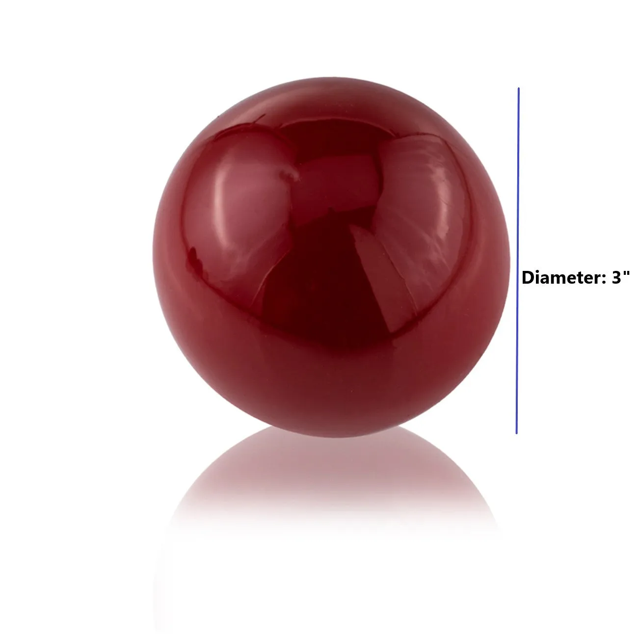 Set of 2 Red Poppy Enameled Aluminum Spheres