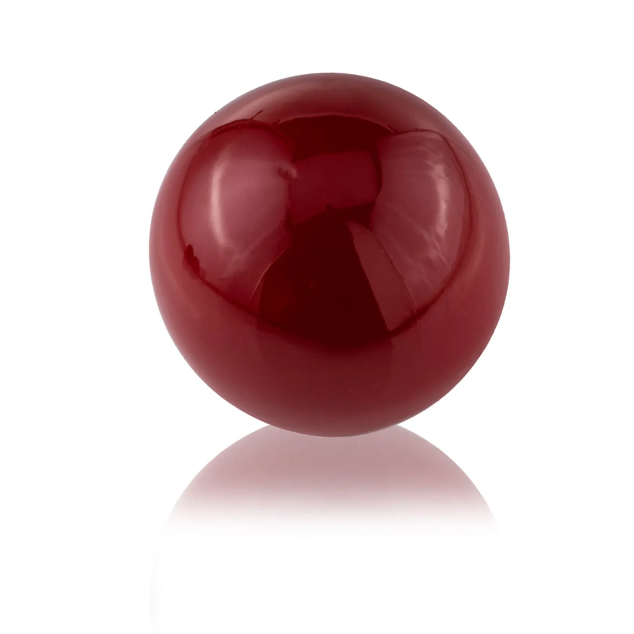 Set of 2 Red Poppy Enameled Aluminum Spheres