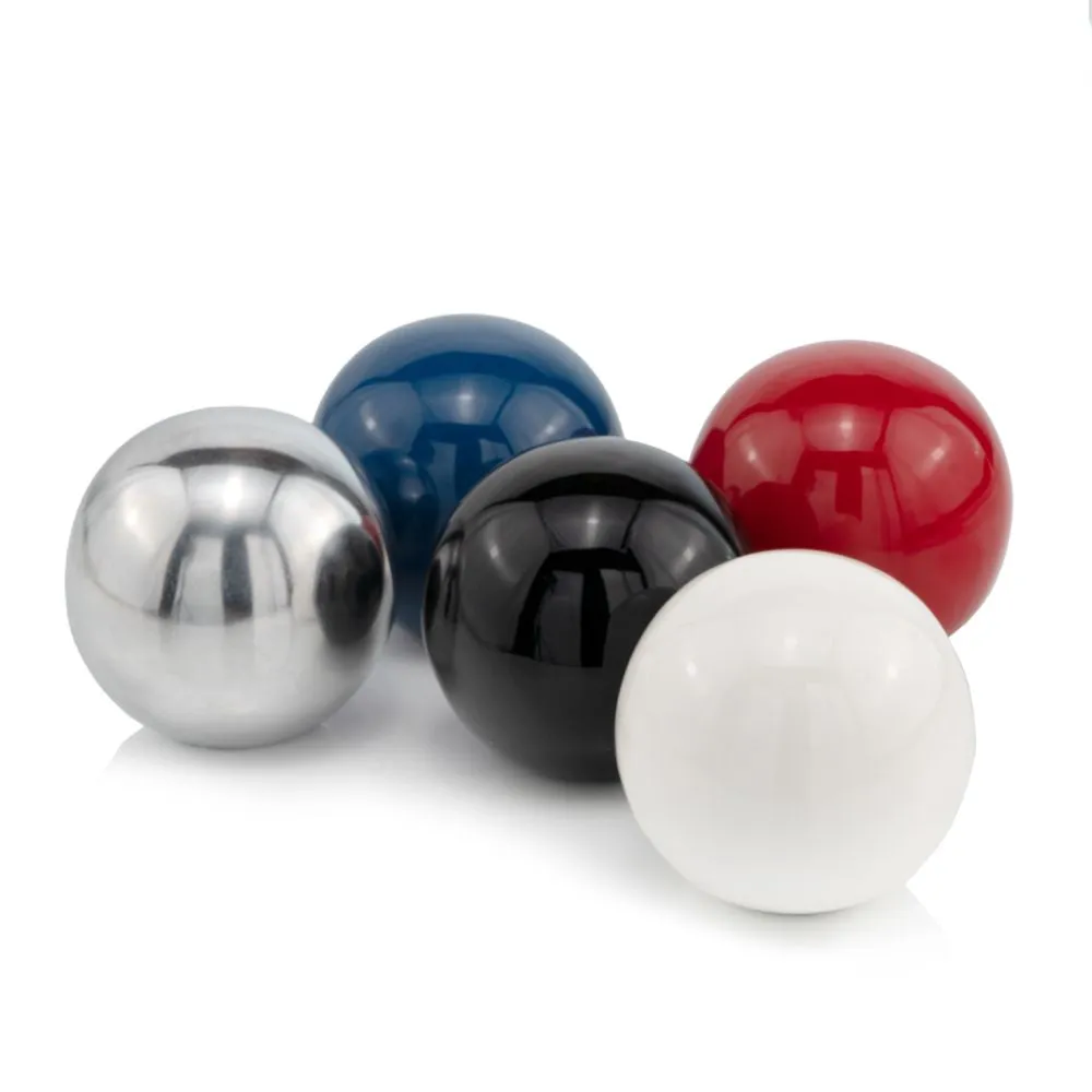 Set of 2 Red Poppy Enameled Aluminum Spheres