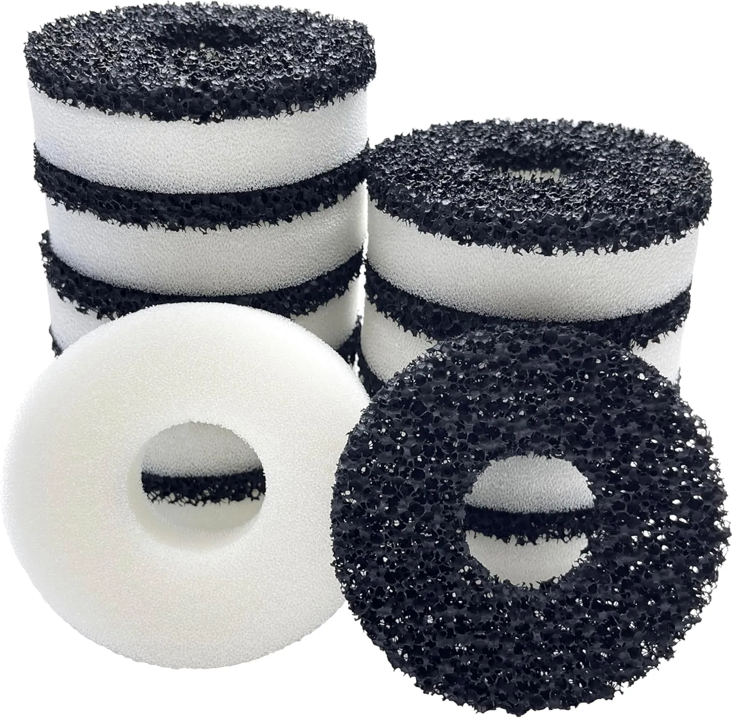 SHIGATSU 20 Pack of Replacement Aquarium Maintenance Kit for Biorb Filter, Aquarium Sponge Foam and Carbon Rings Set