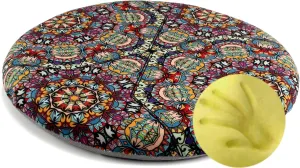 Sigmat Memory Foam Seat Cushion Anti-Slip Soft Round Stool Cushion Chair Pad 13 Inch Graphic