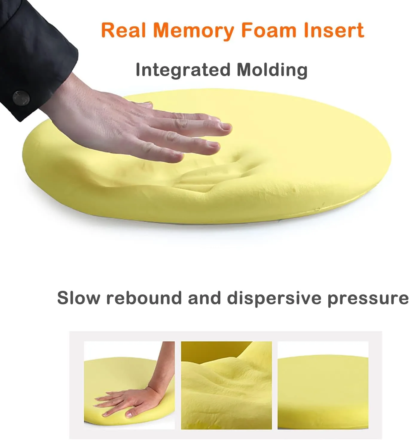 Sigmat Memory Foam Seat Cushion Anti-Slip Soft Round Stool Cushion Chair Pad 13 Inch Graphic