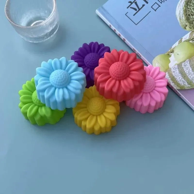 Silicone Cake Mold Set - 20pcs Nonstick Heat-Resistant Daisy Design