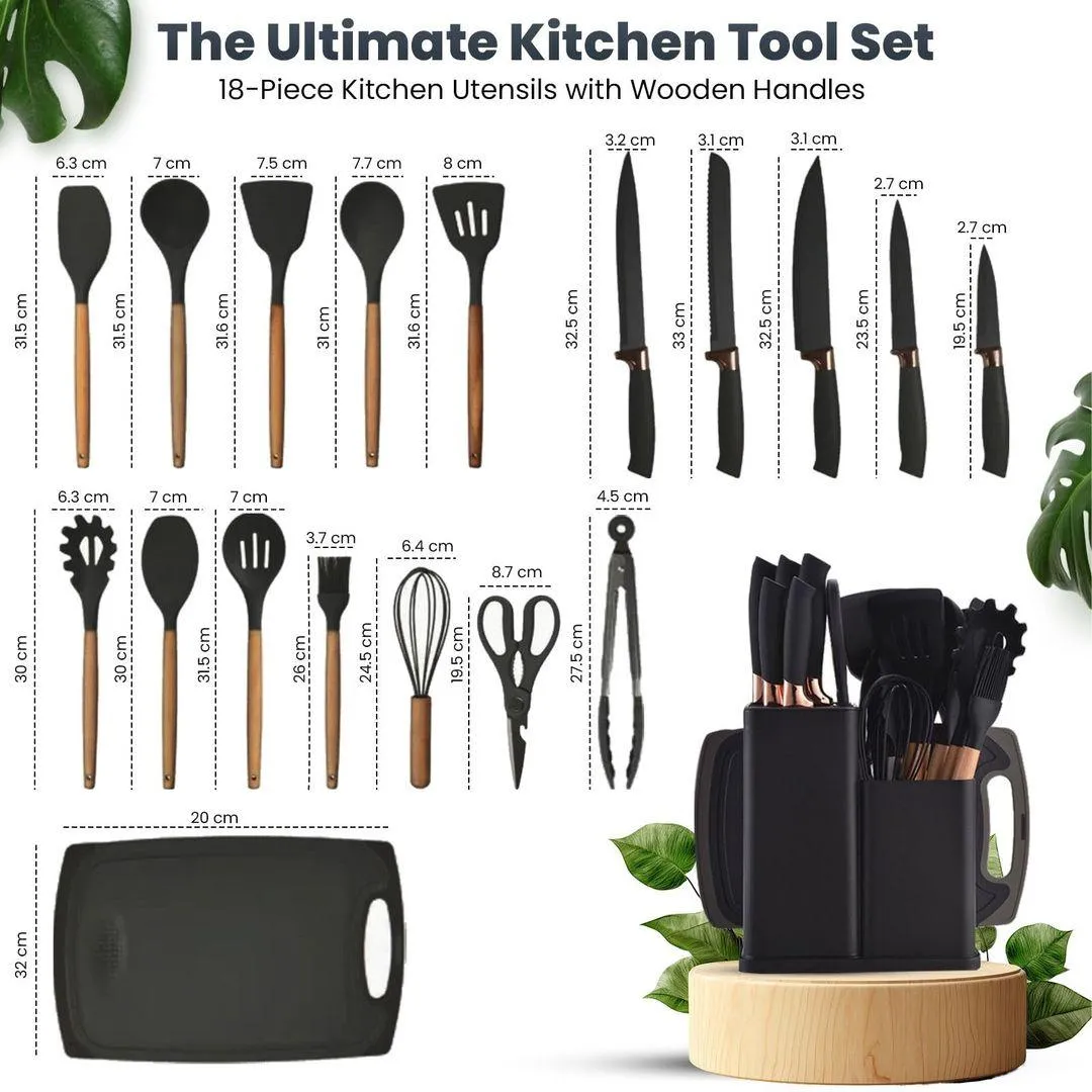 Silicone Cooking Utensil Set – Heat-Resistant, Non-Stick Kitchen Tools