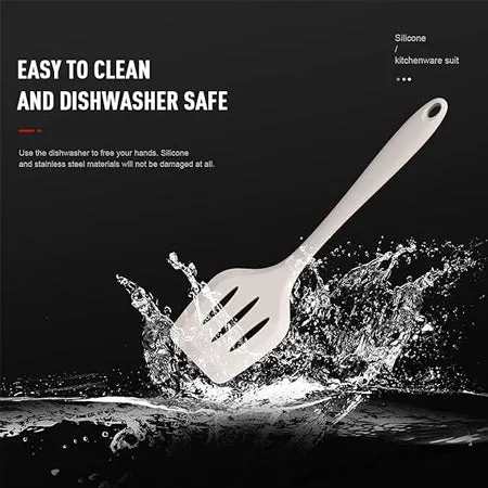 Silicone Cooking Utensils Set - 446°F Heat Resistant