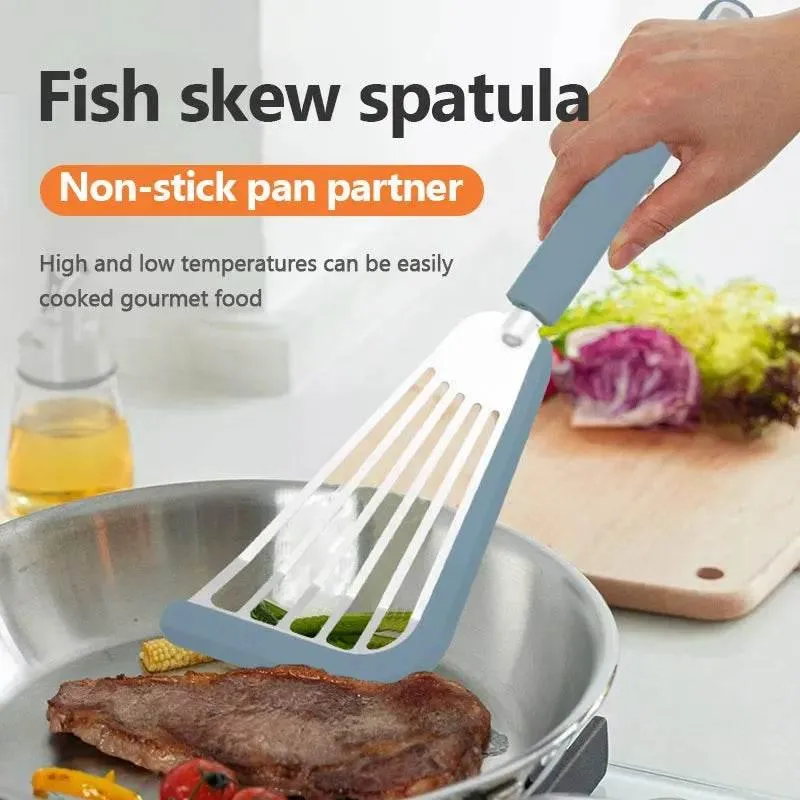 Silicone Stainless Steel Spatula Set - Heat Resistant Cooking Utensils