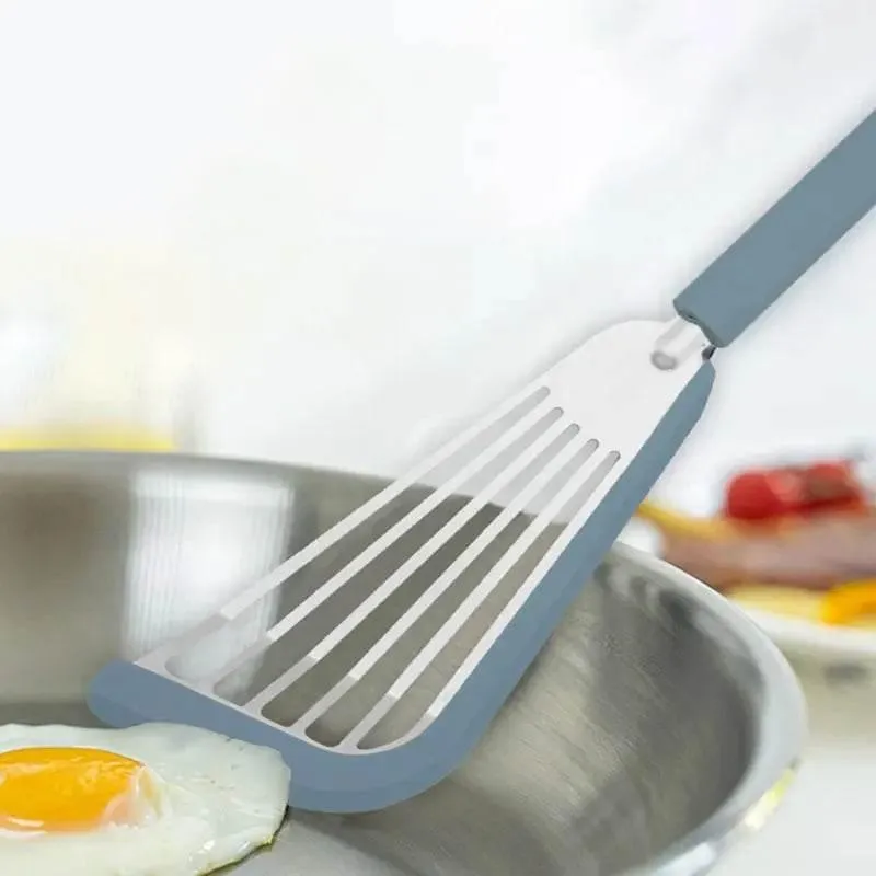 Silicone Stainless Steel Spatula Set - Heat Resistant Cooking Utensils