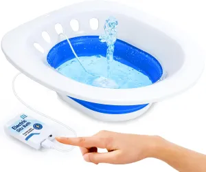 Sitz Bath, Msiori Electric Sitz Bath, Sitz Bath for Toilet Seat, Sits Bath Kit for Women, Sitz Bath for Hemorrhoids, Automatic Flushing,Hip Bath Bowl, Foldable