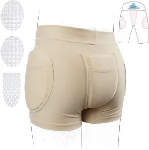 SkatingSpirit Slim Padded Figure Skating Shorts, Hip Tailbone Gel Pad Protective Underwear