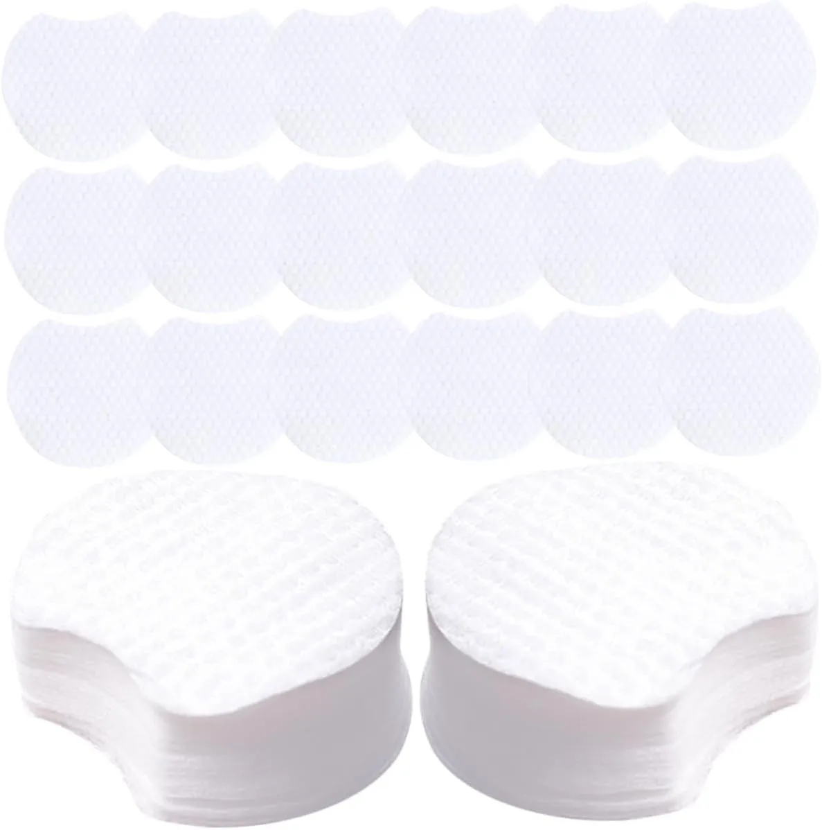 Skin-Friendly Semicircular Makeup Remover Pads 1200pcs Disposable Facial Pads Women Makeup Wet Dry Use