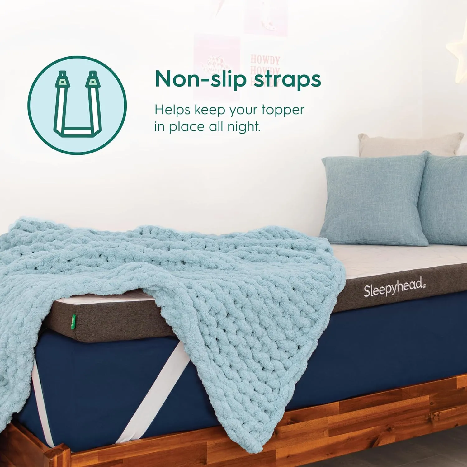 Sleepyhead Twin XL 3 Inch Gel Memory Foam Mattress Topper for College Dorm – Thick, Cooling & Comfortable Mattress Pad with Washable Cover – Dorm Room Essentials for College Students (XL Twin 3")