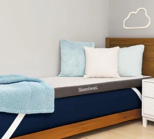 Sleepyhead Twin XL 3 Inch Gel Memory Foam Mattress Topper for College Dorm – Thick, Cooling & Comfortable Mattress Pad with Washable Cover – Dorm Room Essentials for College Students (XL Twin 3")