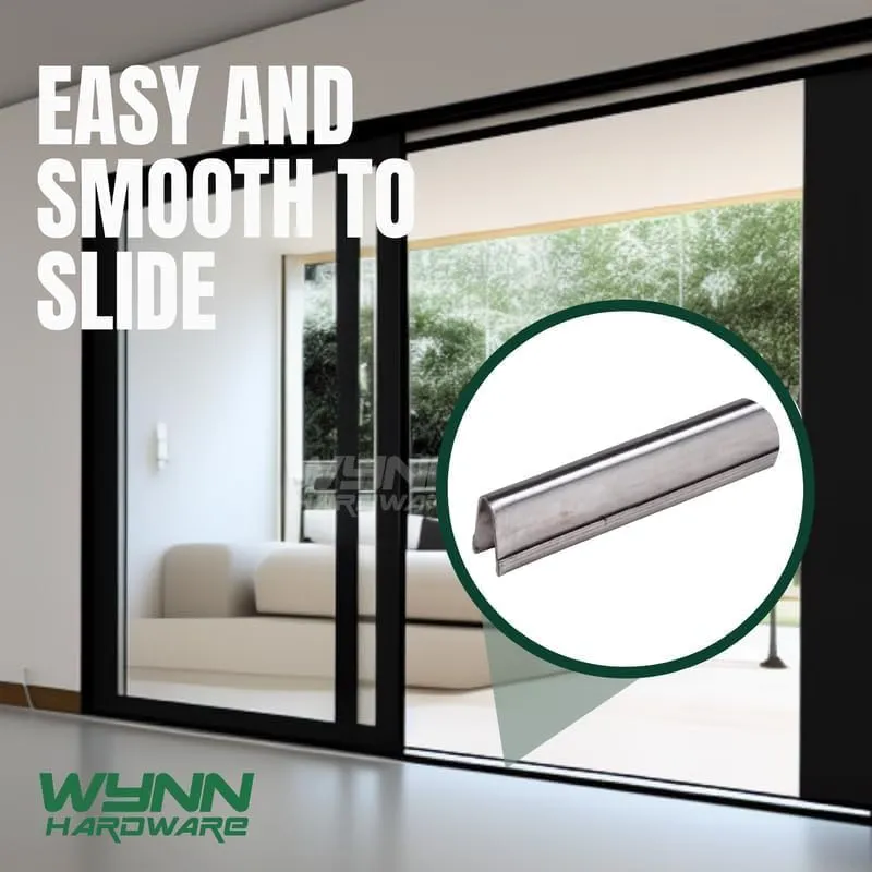 Sliding Door Repair Track Cover Repair Worn Damaged Sliding Glass Door Repair Horizontal Sliding Window Tracks Stainless Steel | Track Replacement for Patio Glass Door Repair (8 Feet)
