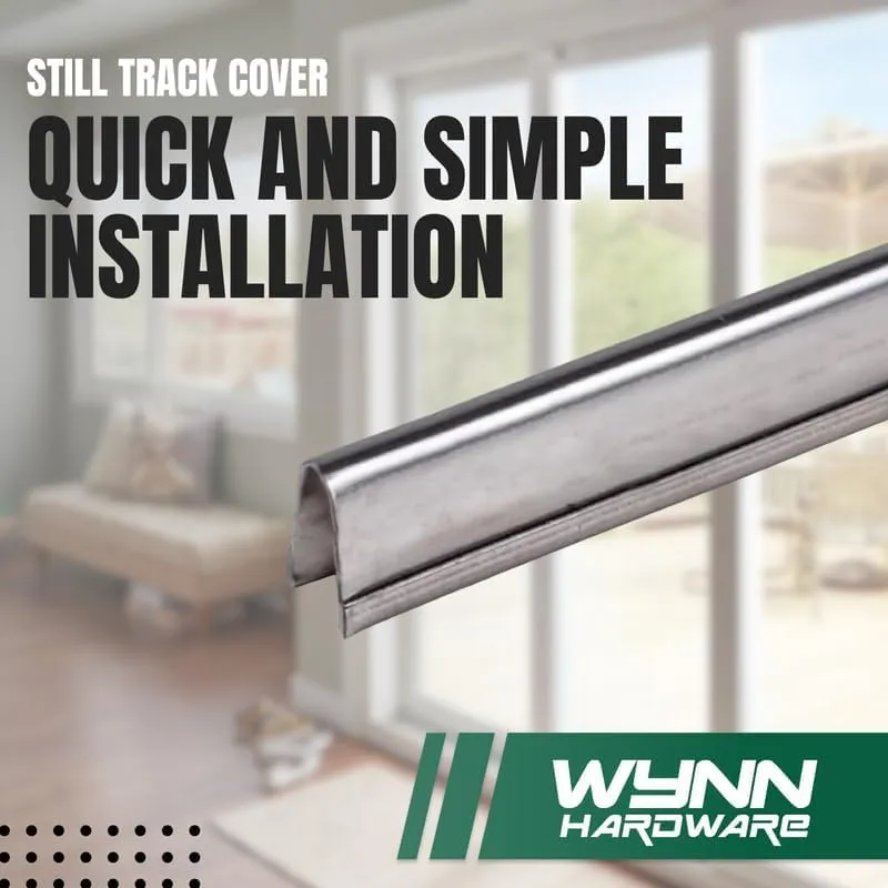 Sliding Door Repair Track Cover Repair Worn Damaged Sliding Glass Door Repair Horizontal Sliding Window Tracks Stainless Steel | Track Replacement for Patio Glass Door Repair (8 Feet)