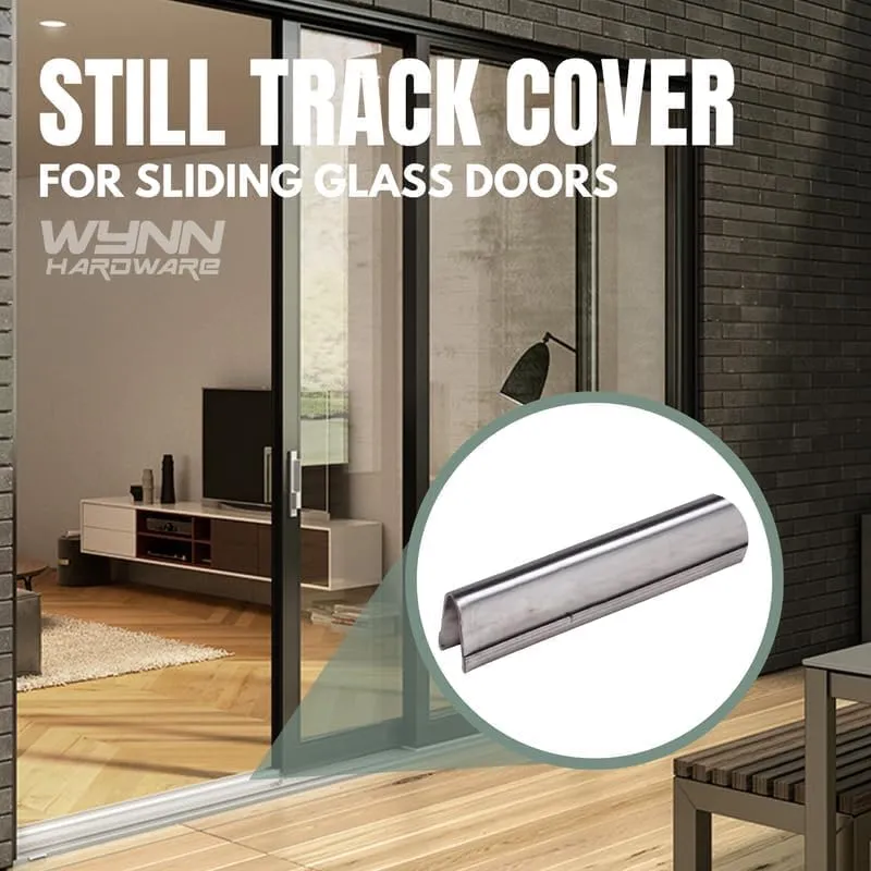 Sliding Door Repair Track Cover Repair Worn Damaged Sliding Glass Door Repair Horizontal Sliding Window Tracks Stainless Steel | Track Replacement for Patio Glass Door Repair (8 Feet)