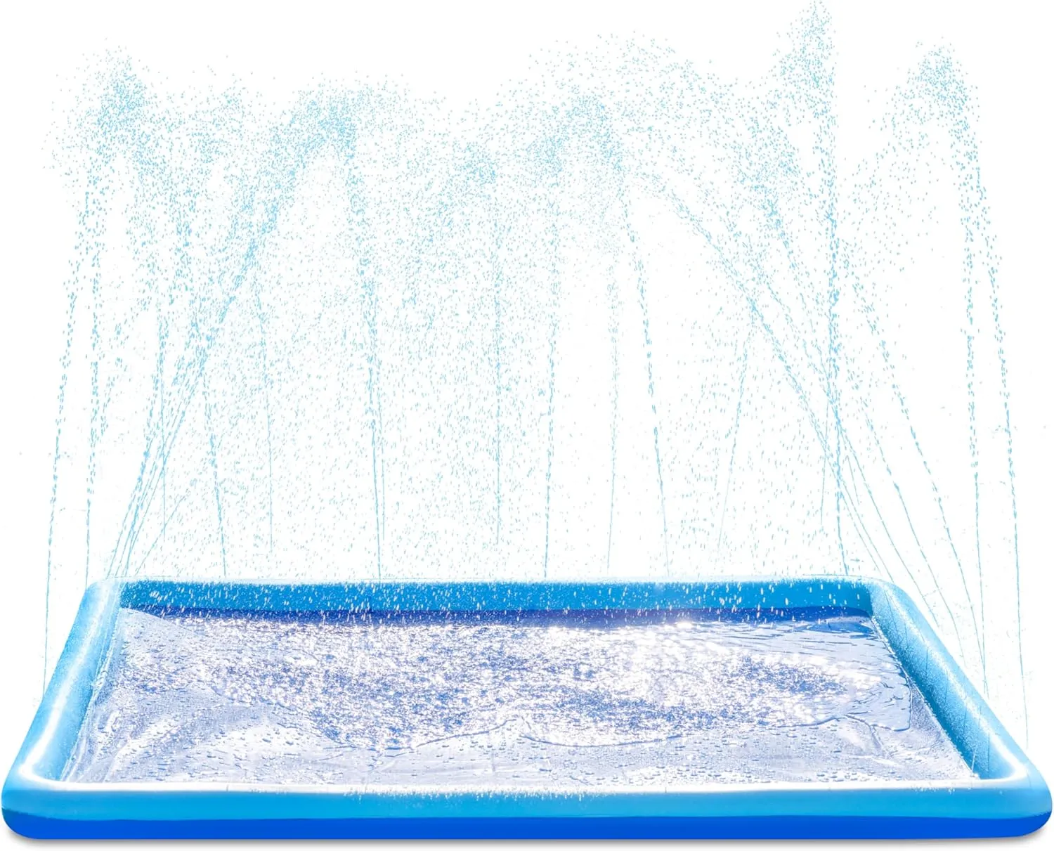 SLOOSH Non-Slip Splash Pad Sprinkler - Summer Water Toys Sprinkler Mat for Kids Toddlers Dogs, Outdoor Backyard Pool Party Decor Outside Water Games Fountain Wading Baby Pool Boys Girls Gifts (5ft)