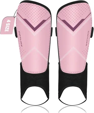 Soccer Shin Guards for Kids Youth Adults Toddler, Shin Defender Shin Guards with Ankle Protection Football Gear for 3 5 4-6 7-9 10-12 Years Old Boys Girls Espinilleras de Futol para Hombres