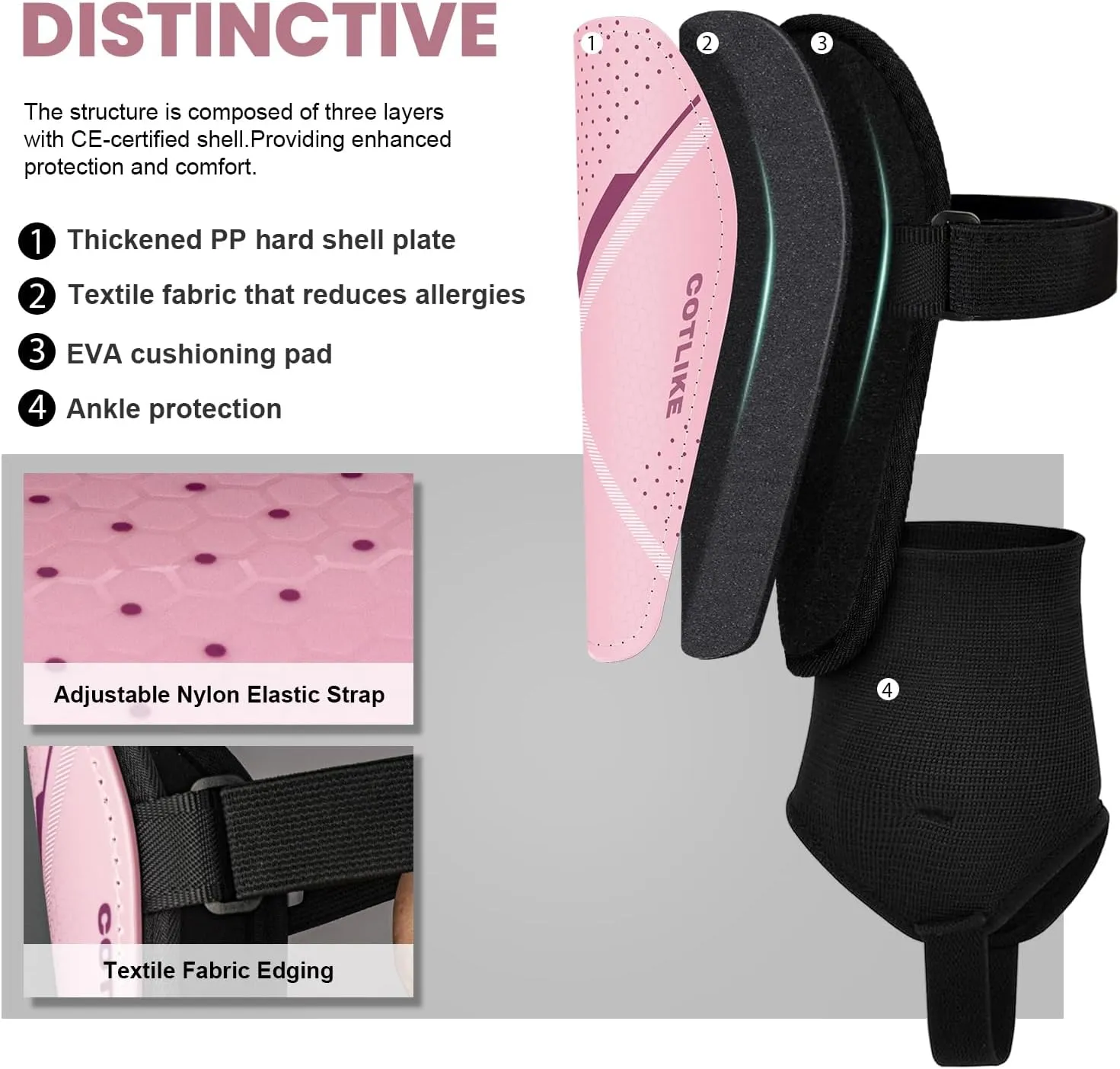 Soccer Shin Guards for Kids Youth Adults Toddler, Shin Defender Shin Guards with Ankle Protection Football Gear for 3 5 4-6 7-9 10-12 Years Old Boys Girls Espinilleras de Futol para Hombres