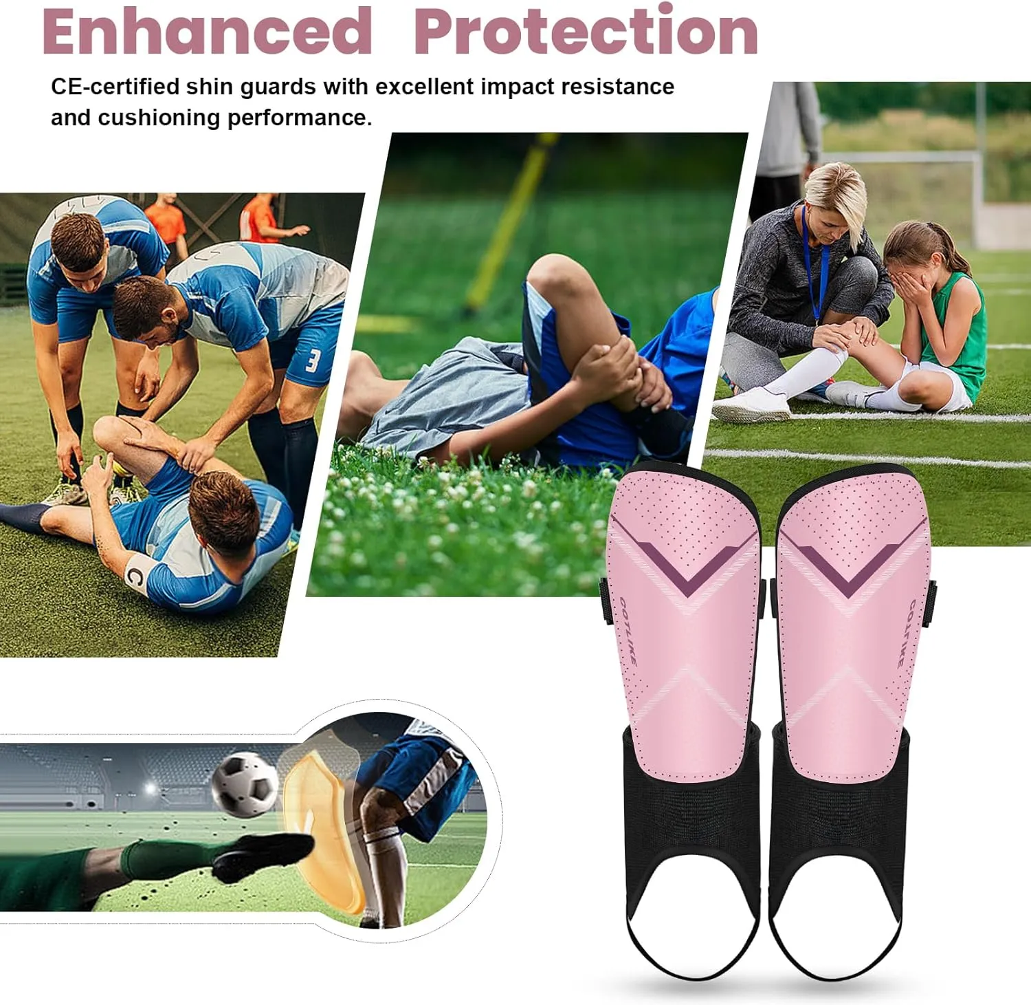 Soccer Shin Guards for Kids Youth Adults Toddler, Shin Defender Shin Guards with Ankle Protection Football Gear for 3 5 4-6 7-9 10-12 Years Old Boys Girls Espinilleras de Futol para Hombres