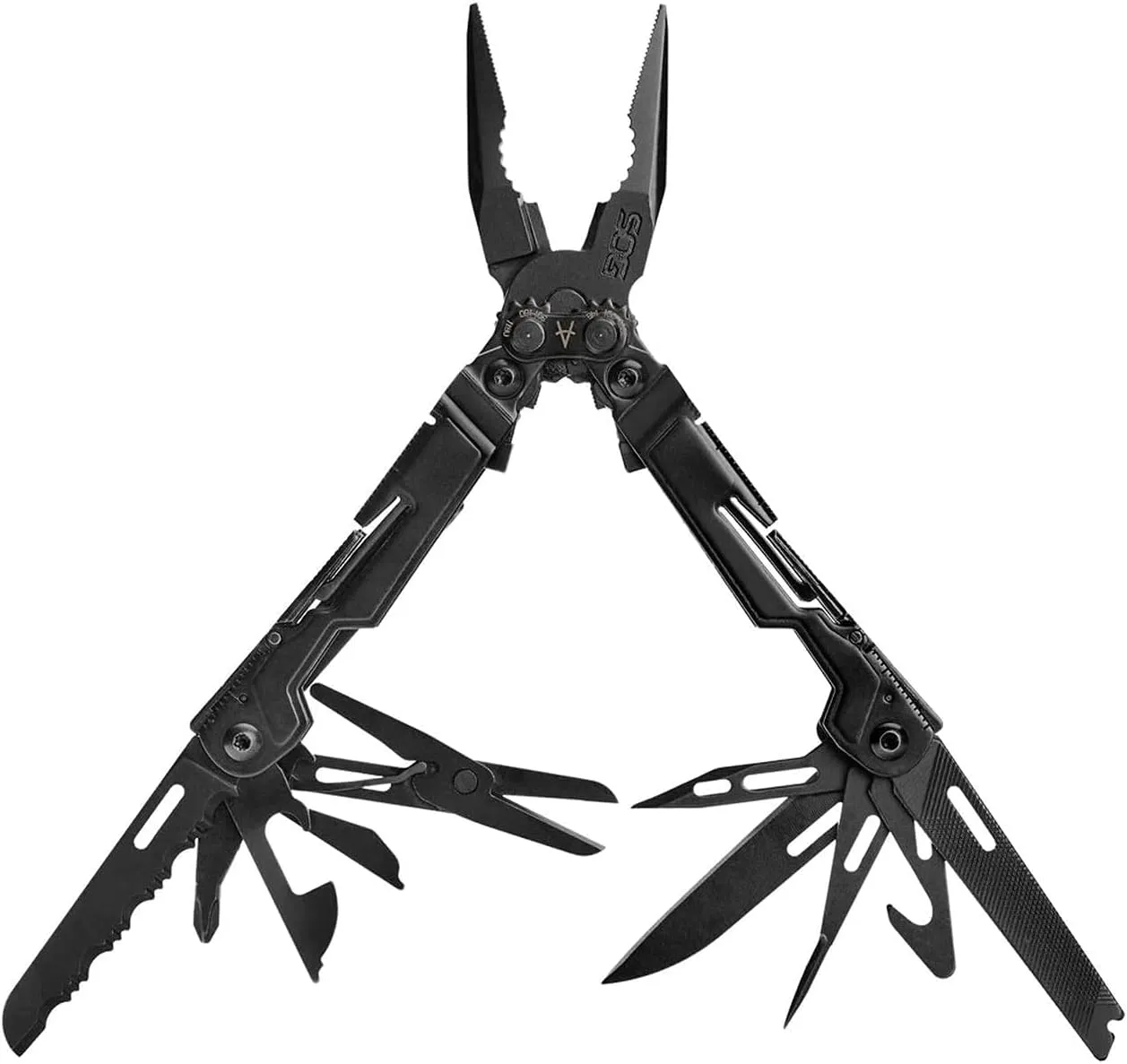 SOG 18-Tool PowerPint Mini Compact Stainless Steel Multi-Tool & 18.25" Folding Survival Shovel with Saw Edge and Carry Case