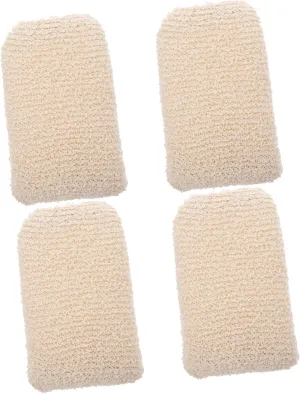 SOIMISS Cotton Linen Bath Sponge Set 4pcs Kids Shower Sponges Body Scrubbers Bath Brush Pads