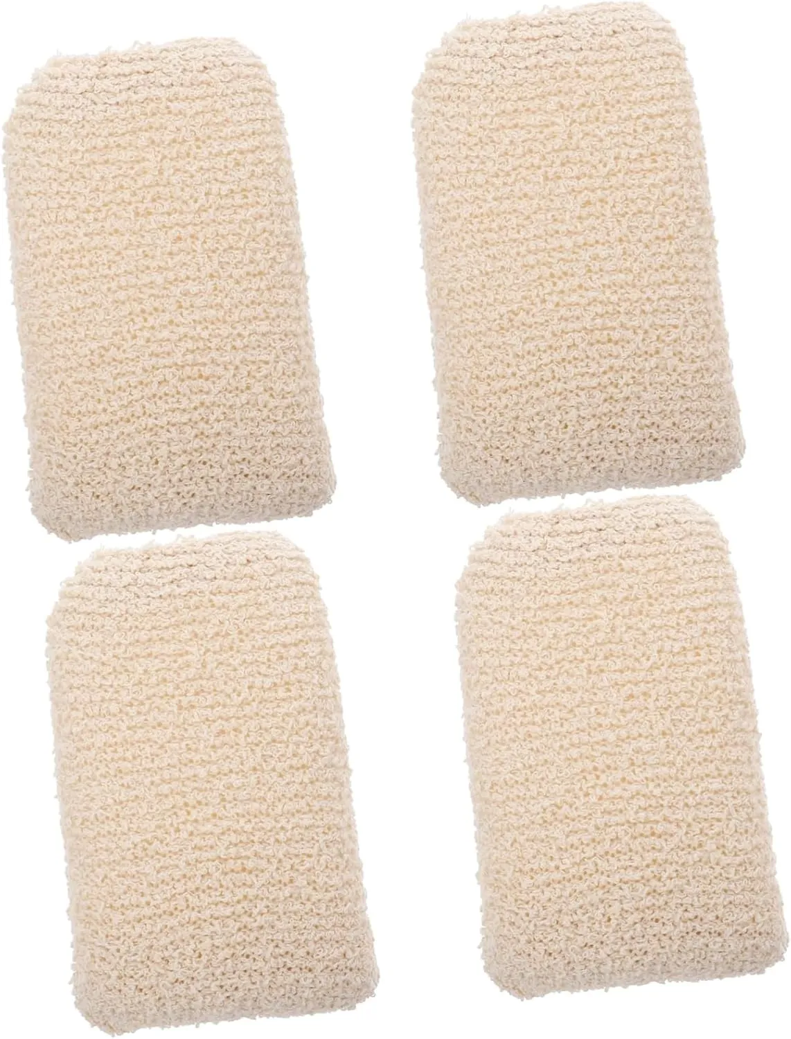 SOIMISS Cotton Linen Bath Sponge Set 4pcs Kids Shower Sponges Body Scrubbers Bath Brush Pads