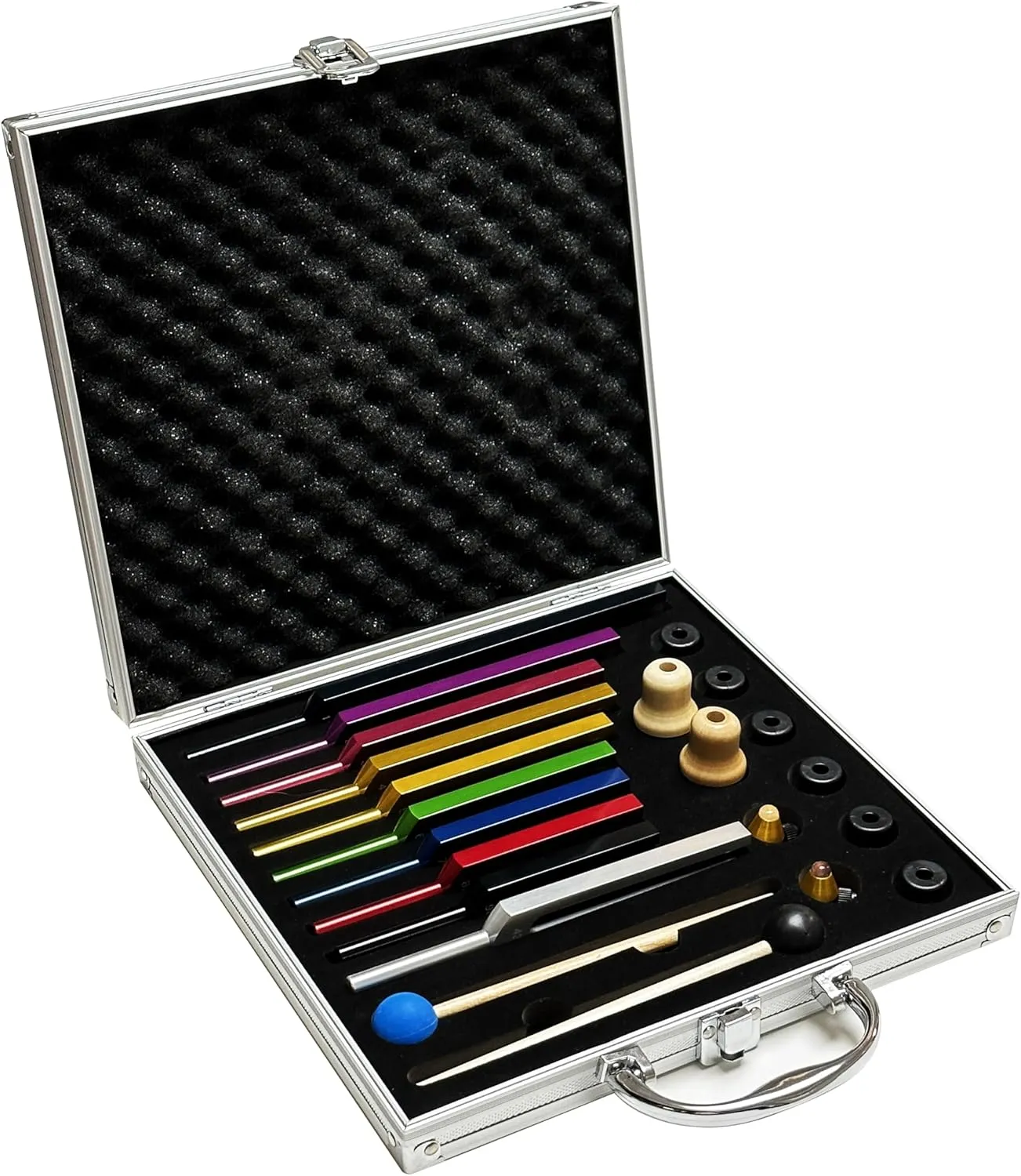 Solfeggio Tuning Fork Set - 10 Tuning Forks Perfect for DNA Healing, Chakra, Sound Therapy, Multicolour, with Exquisite Aluminum Gift Box (174 Hz, 285 Hz, 396 Hz, 417 Hz, 432Hz, 528 Hz etc)