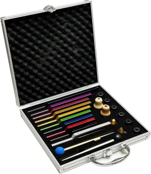 Solfeggio Tuning Fork Set - 10 Tuning Forks Perfect for DNA Healing, Chakra, Sound Therapy, Multicolour, with Exquisite Aluminum Gift Box (174 Hz, 285 Hz, 396 Hz, 417 Hz, 432Hz, 528 Hz etc)