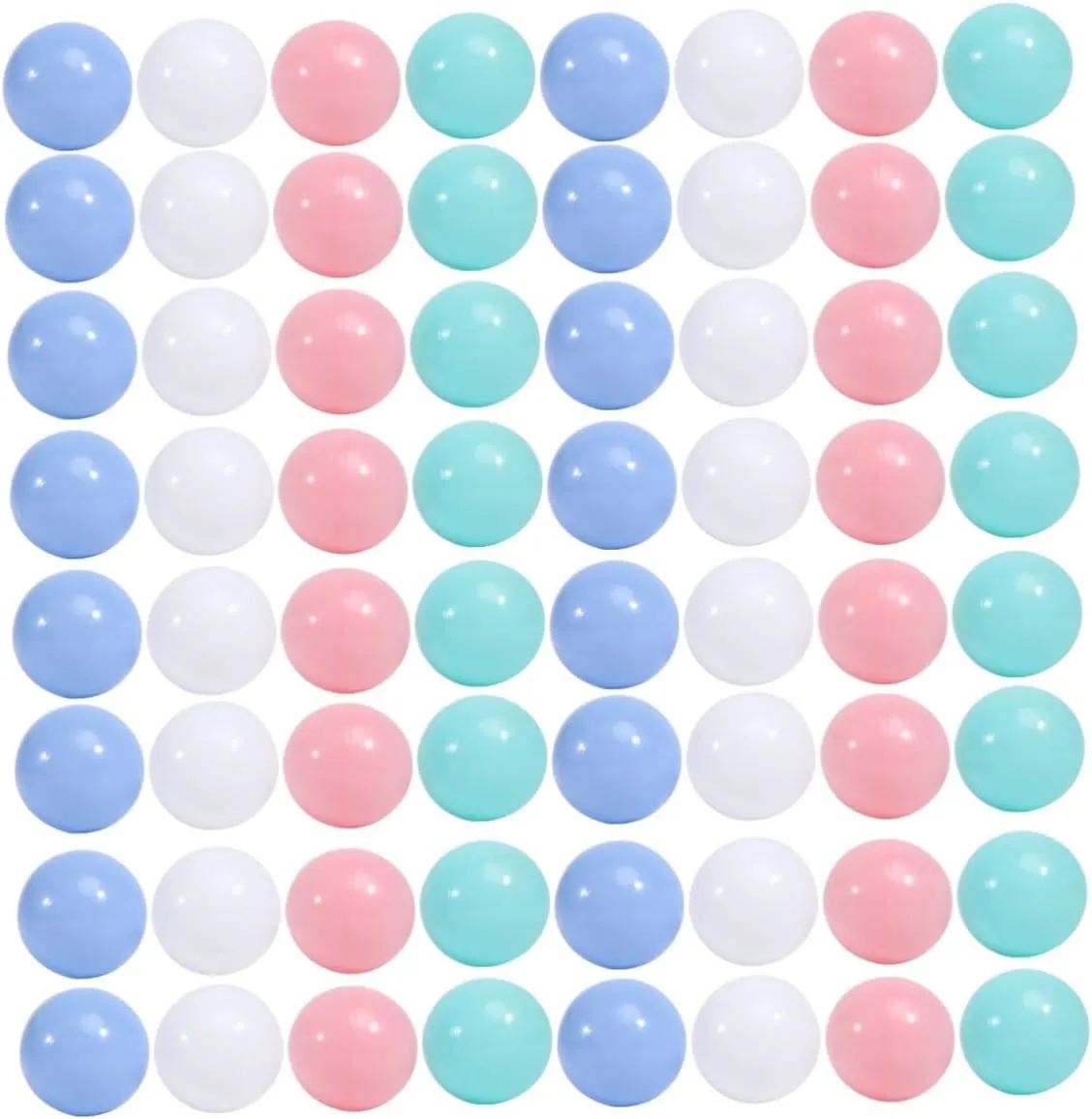 Sosoport 100Pcs Crush Ocean Balls Plastic Balls for Boy Girl for Ball Pits Playhouses and Pools Packaged Mesh Bag Macaron Mixed Colors