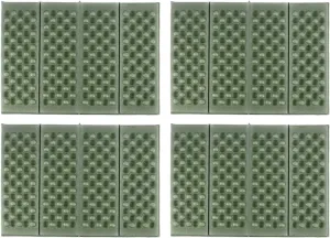 Sosoport 4PCS Waterproof Folding Xpe Pads Mat for Camping and Picnics Heat and Cold Resistant Cushion with Storage Bag Ideal for Outdoor Activities (Green)
