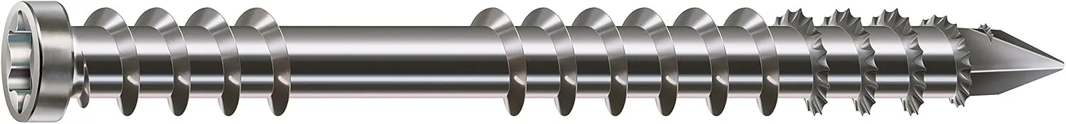 Spax T-Star Plus聽Patio Bolt Kit, Cylinder Head, Cut, Fixing Thread, Stainless Steel A2, 1.4567聽- 0537000500403, 537000500403