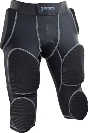 Sports Unlimited 7 Pad Integrated Adult Football Girdle for Men - Flex Thigh Pads - Girdle for Football