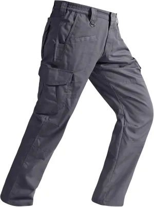 SPOSULEI Mens Tactical Pants Ripstop Cargo Work Pants with 9 Pockets Water Resistant Breathable Hiking Construction Pants