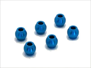 Square STD-318 Aluminum Steering Ball (For Tamiya TT-02), Blue, 6 Pieces