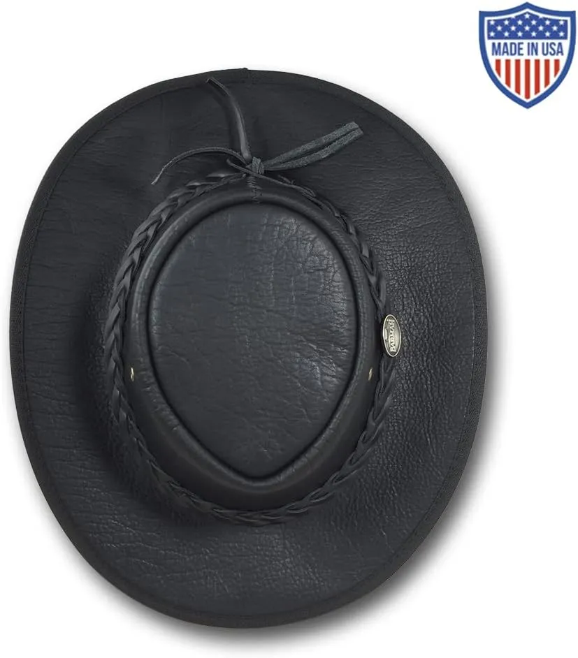 Squashy Bison Leather Hat - Item 1085