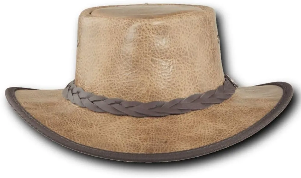 Squashy Bison Leather Hat - Item 1085