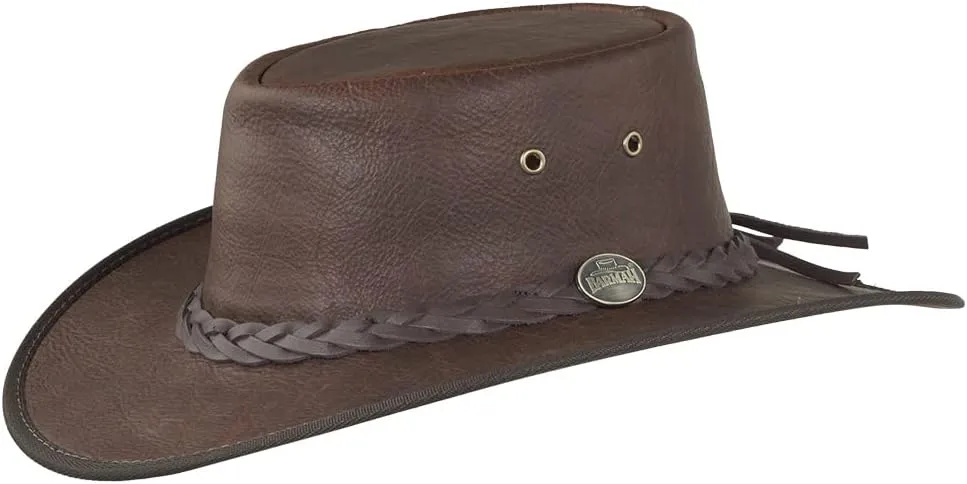 Squashy Bison Leather Hat - Item 1085