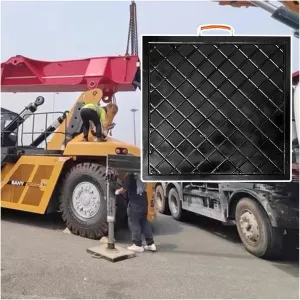 Stabilising Crane Outrigger Pads Stackable ＆ Solid Car Jack Rubber Pad, Trailer Pad for Fire Engines/Crane/Boomlifts Out Riggers, Stabilizing Rv Leveling Pads Leveling mat(12x12x2/30x30x5cm)