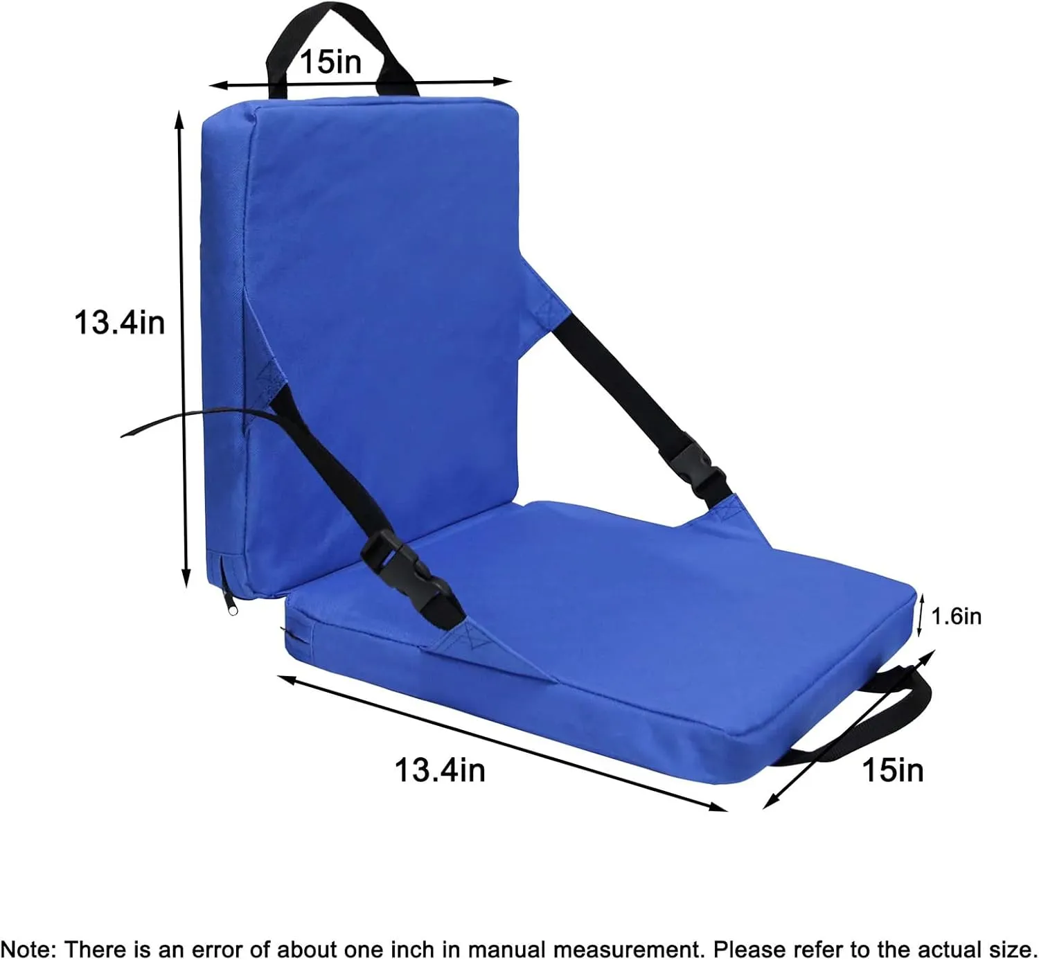 Stadium Seat for Bleachers with Back Support Portable Lightweight Bleacher Seat Cushion Foldable Stadium Seat Padded Chair for Garden Camping Hunting Floor Beach Outdoor