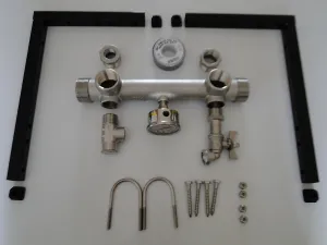STAINLESS STEEL CONSTANT PRESSURE TANK TEE VFD MANIFOLD KIT   WALL MOUNT BRACKETS BOSHART FOR GRUNDFOS CU301 FRANKLIN or GOULDS
