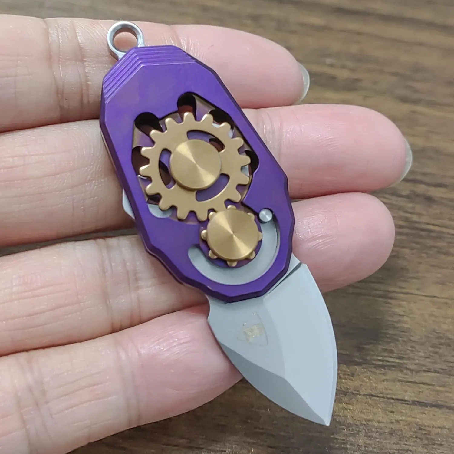 Stainless Steel Pocket Folding Knife EDC Outdoor Travel Everydaycarry EDC Gear,Purple