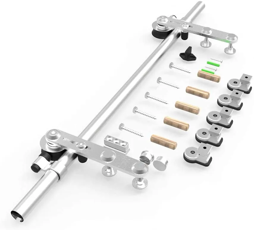 Stainless Steel Sliding Barn Door Hardware Kit CCJH Round-Shaped