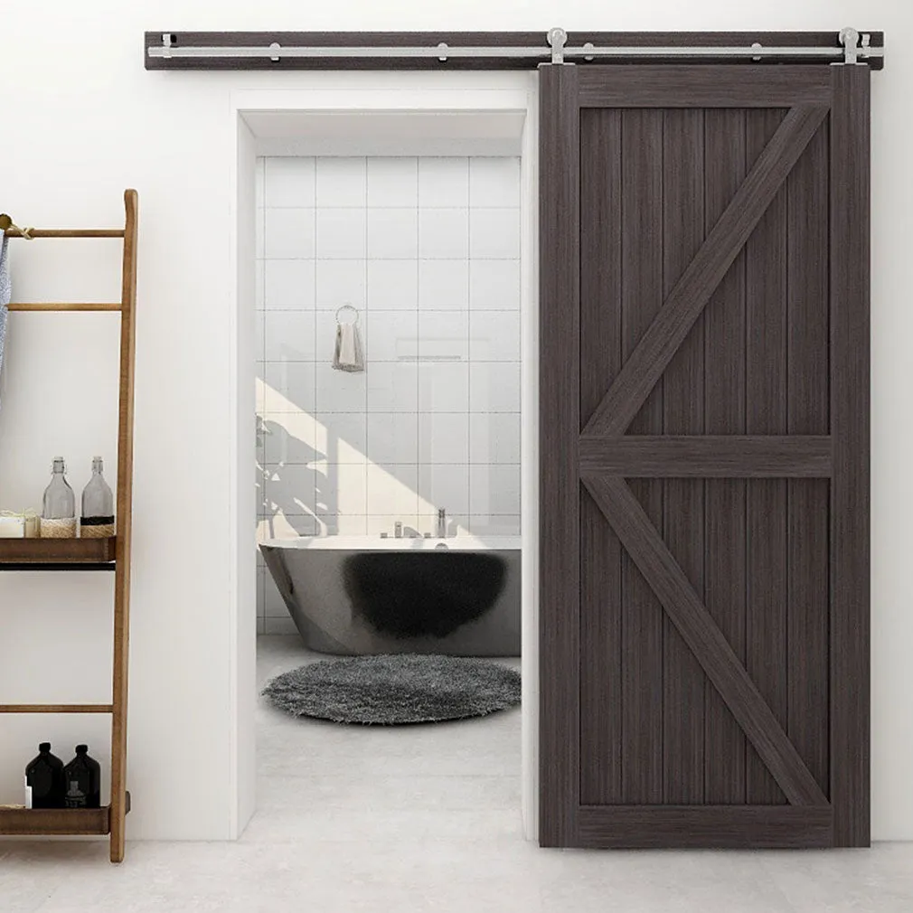 Stainless Steel Sliding Barn Door Hardware Kit CCJH T-Shaped