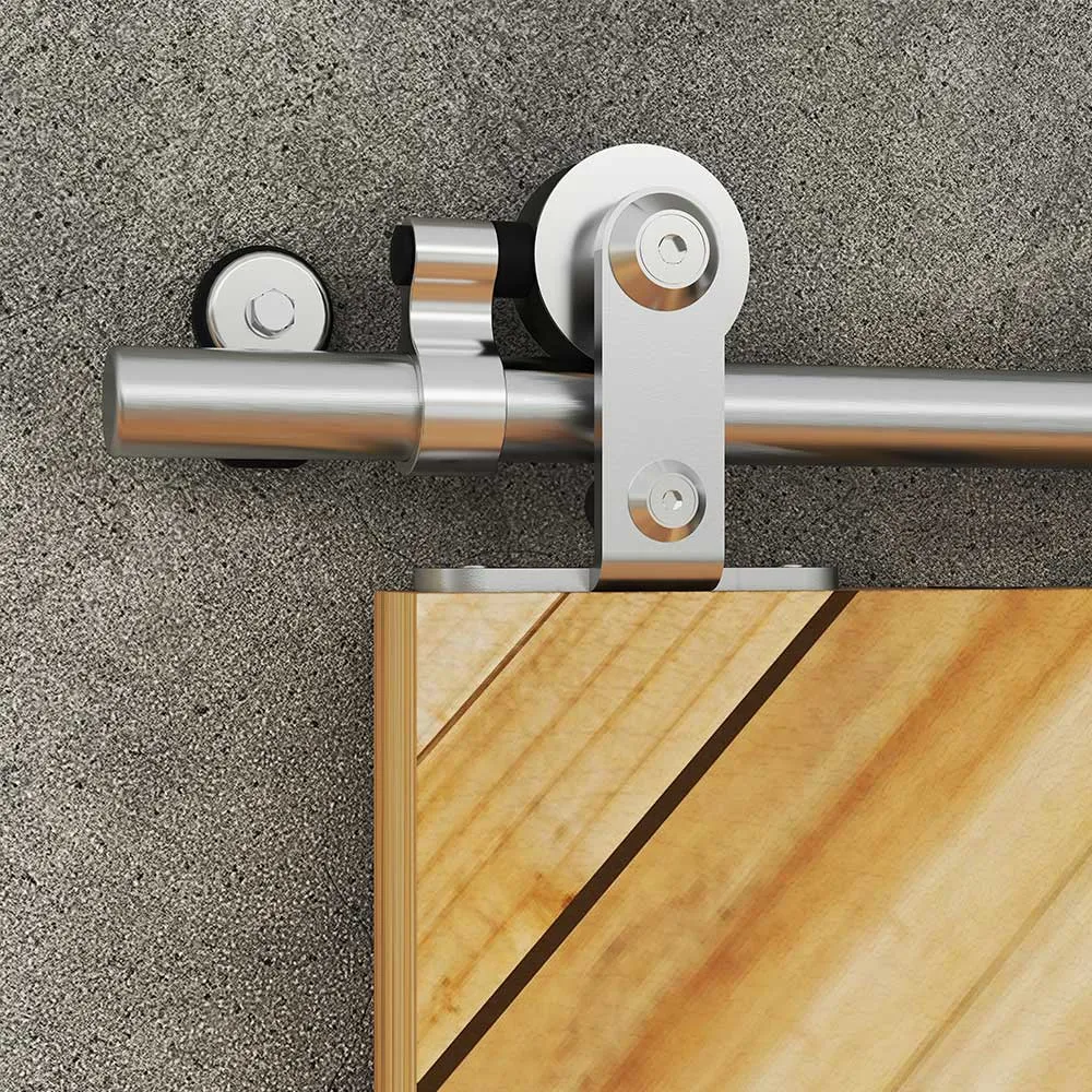 Stainless Steel Sliding Barn Door Hardware Kit CCJH T-Shaped